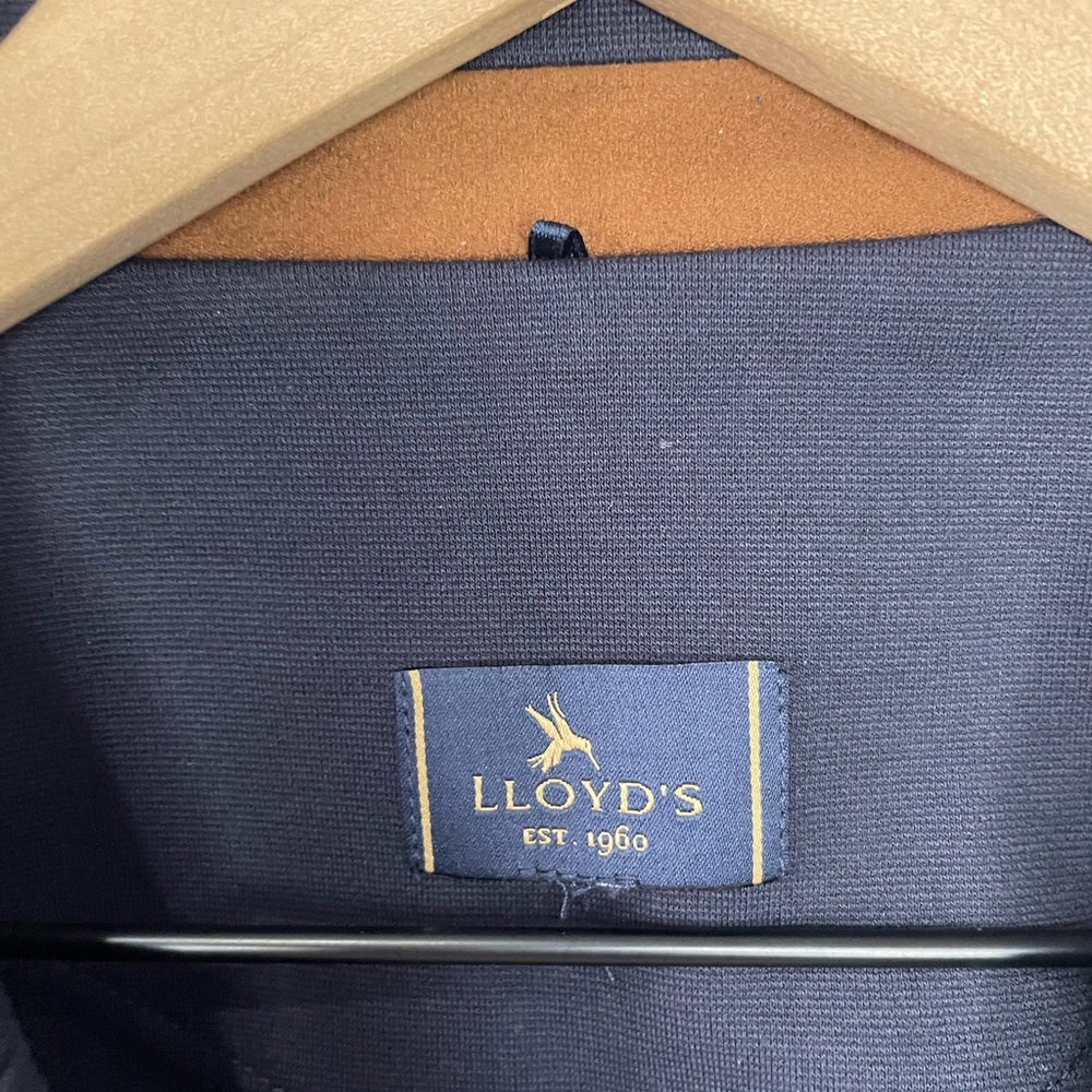 Lloyd’s Navy Knit Button Down Elbow Patch Blazer … - image 6